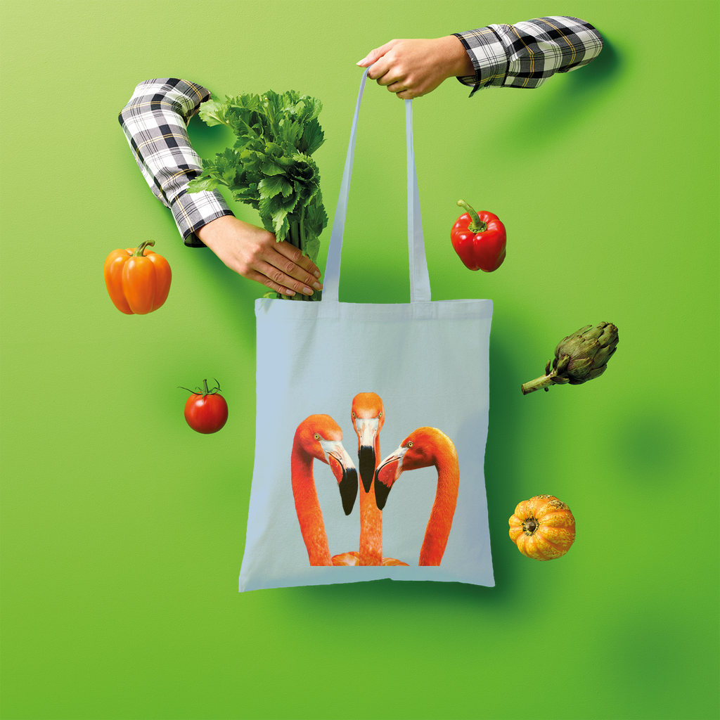 Orange Flamingo Tote Bag (Shopper style)