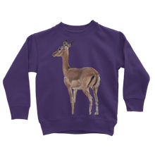 Load image into Gallery viewer, purple african impala sweatshirt for kids
