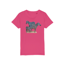 Load image into Gallery viewer, pink tshirt with zebra on the front
