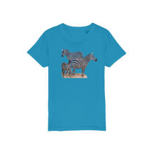 Load image into Gallery viewer, zebra tee in blue
