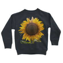 Load image into Gallery viewer, navy sunflower sweatshirt for kids
