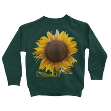 Load image into Gallery viewer, deep green sunflower sweatshirt for kids

