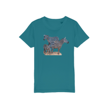 Load image into Gallery viewer, turquoise tee with zebra
