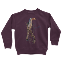 Load image into Gallery viewer, burgundy hornbill sweatshirt for kids
