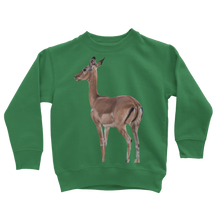 Load image into Gallery viewer, green african impala sweatshirt for kids
