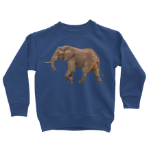 Load image into Gallery viewer, royal blue african elephant sweatshirt for kids

