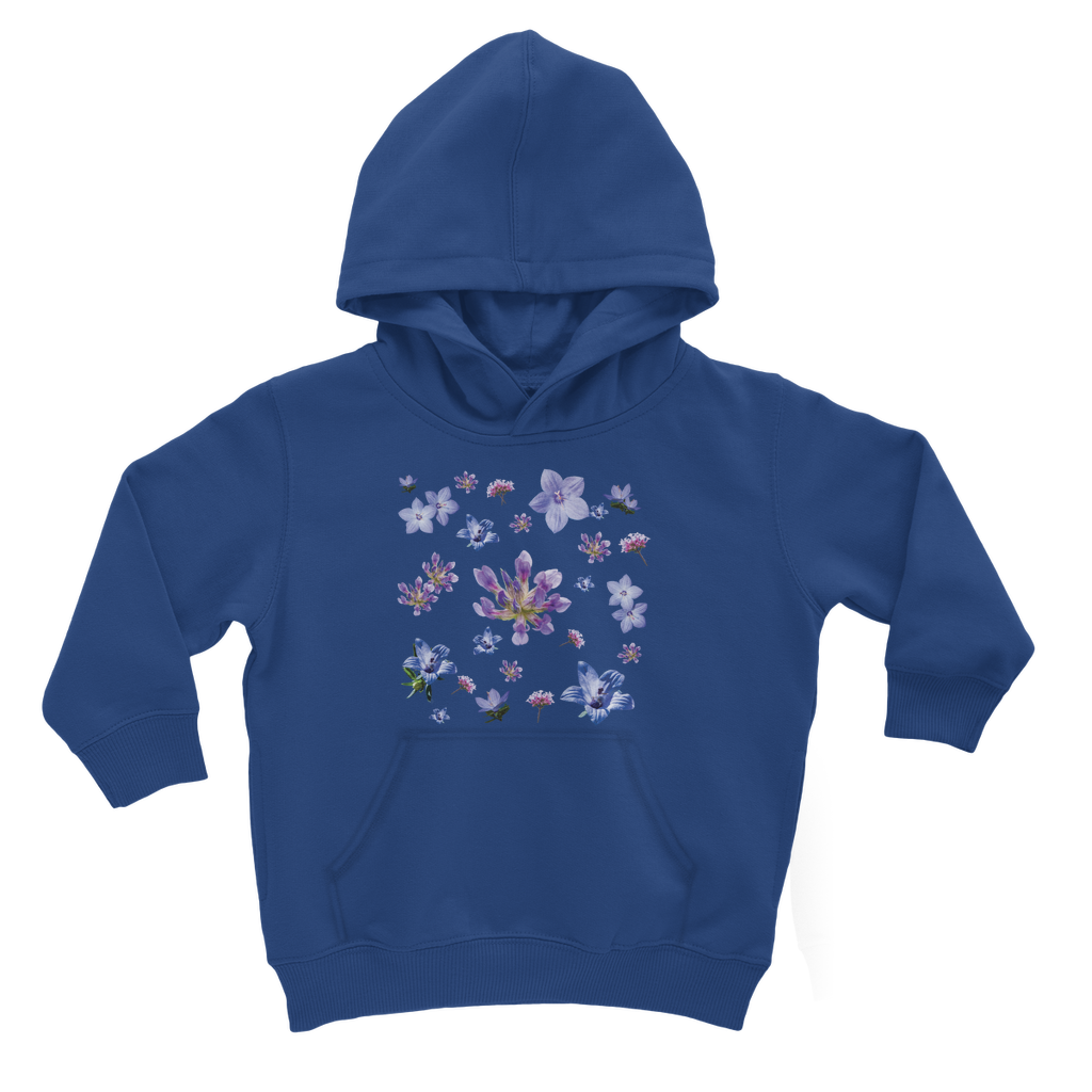 dark blue floral hoodie for kids