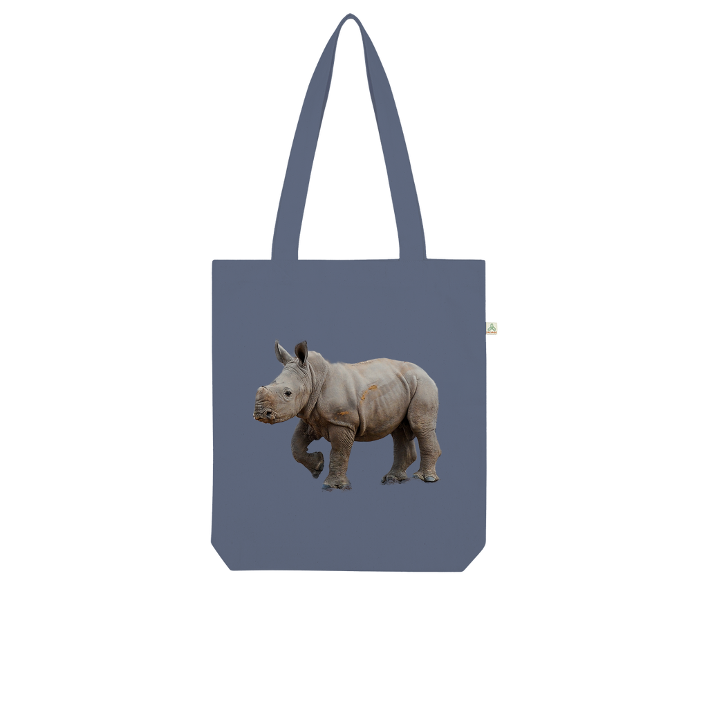 Baby Rhino | Animals of Africa | Organic Tote Bag - Sharasaur