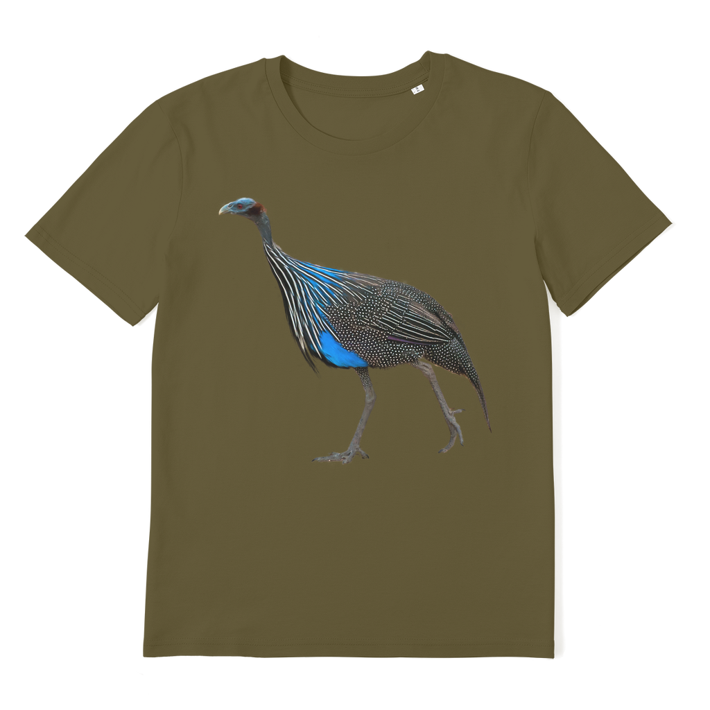 olive vulturine guinea fowl t-shirt