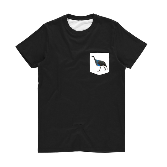 Vulturine Guinea Fowl Pocket T-Shirt