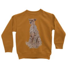 Load image into Gallery viewer, Mustart yellow african cheetah sweatshirt for kids
