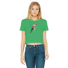 Load image into Gallery viewer, Goldfinch T-Shirt for Women (Cropped, Raw Edge)
