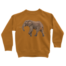 Load image into Gallery viewer, mustard yellow african elephant sweatshirt for kids
