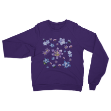 Load image into Gallery viewer, purple wildflower floral sweatshirt for adults
