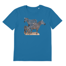 Load image into Gallery viewer, blue zebra t-shirt
