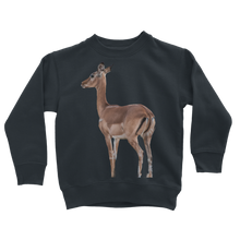 Load image into Gallery viewer, navy african impala sweatshirt for kids
