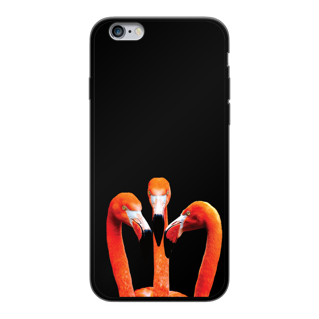 Orange Flamingo Phone Case (Soft, Black)
