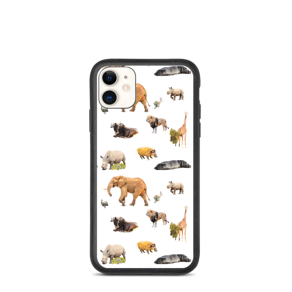 African Animal Biodegradable iphone case