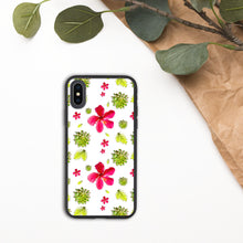 Load image into Gallery viewer, Hibiscus, Fern and Succulents Biodegradable phone case
