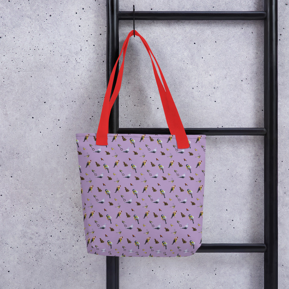 Garden Birds Tote bag (lilac)