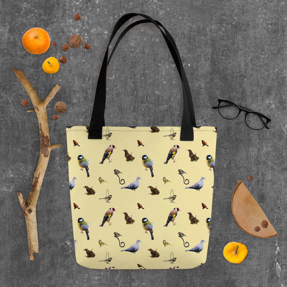 Garden Birds Tote bag ( lemon )