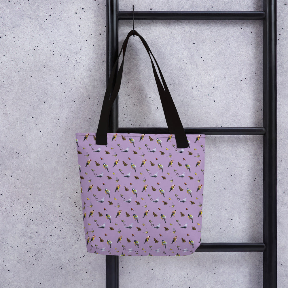 Garden Birds Tote bag (lilac)