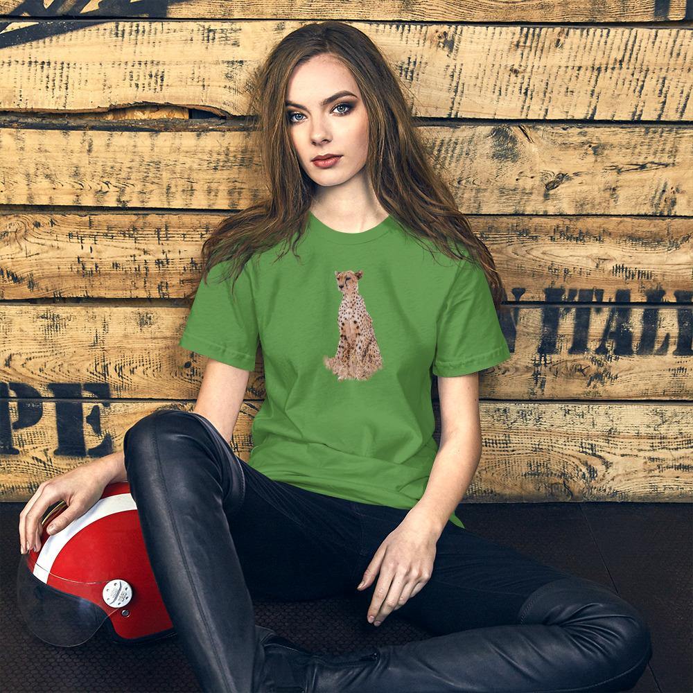 a cheetah t-shirt for women in green